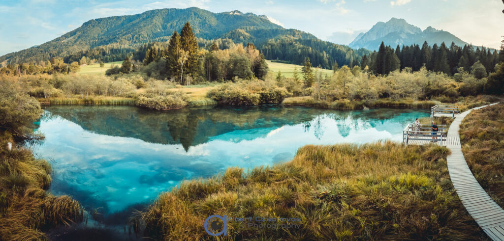 Reserva Natural de Zelenci cerca de Kranjska Gora, en Eslovenia